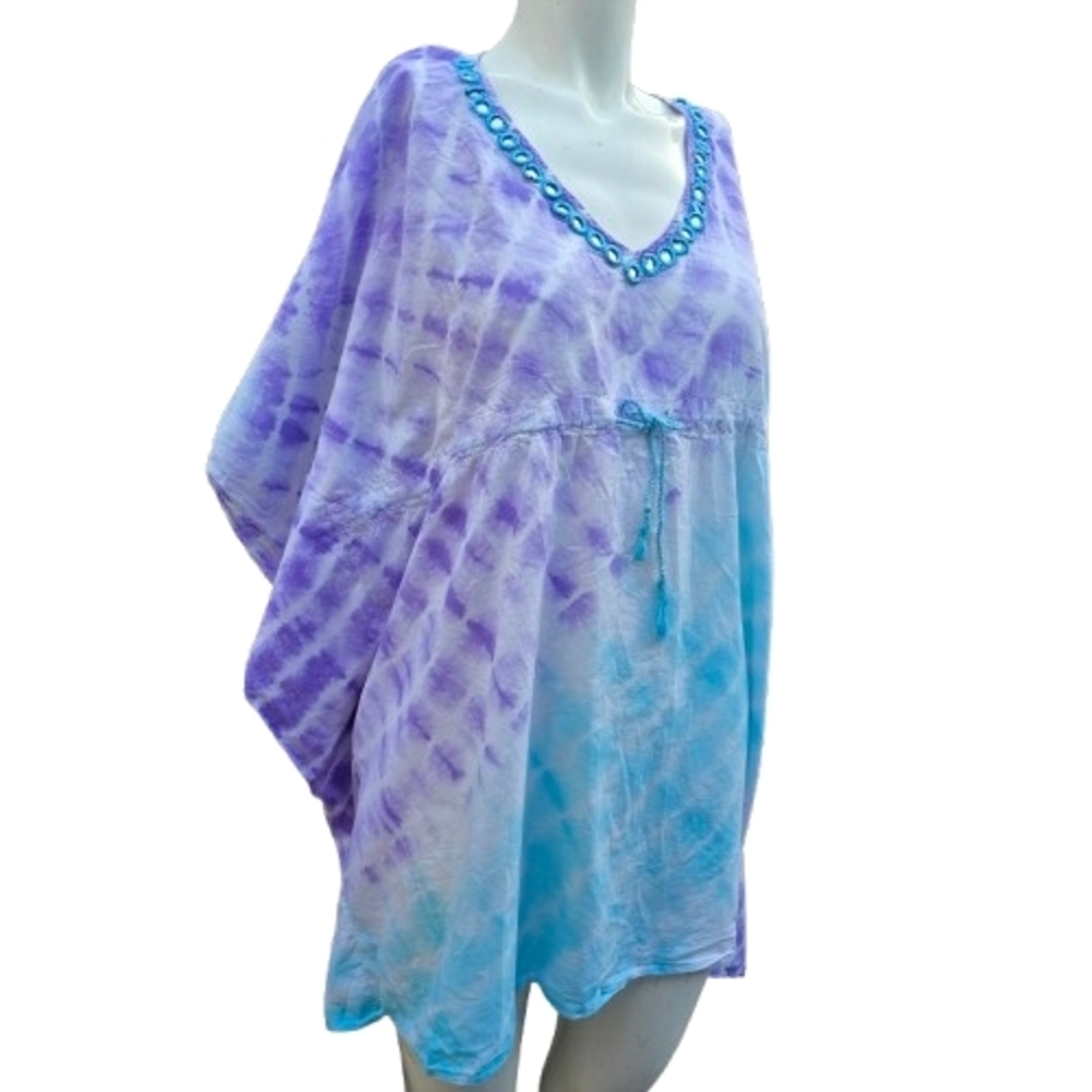 Venus Women's Cotton Tie-Dye Swim Cover-Up One Size.